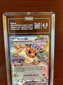 Pokemon TCG Eevee Ex Stamped 2025 PRE Prismatic Evolution Double Rare Holo Card - Image 2