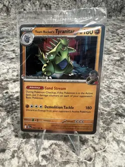 Pokemon Center Team Rockets Tyranitar Promo Card 096/182 Sealed - Image 1
