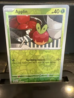 Pokemon TCG SV-Twilight Masquerade Applin #17/167 Common Reverse Holo Card - Image 1
