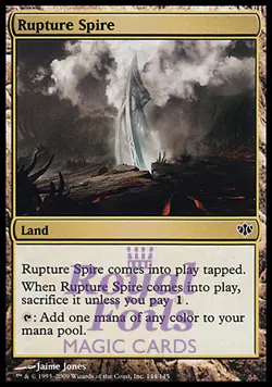 Rupture Spire 4x FOIL CON MTG Conflux Common MINT land - Image 1