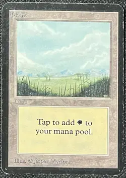 Magic the Gathering MtG Alpha Plains Basic Land [Heavily Played] - Image 1