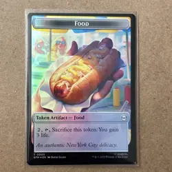 MTG -FOIL FOOD/ROBOT Double Sided Artifact Token - Marvel: Spider-Man - Image 1