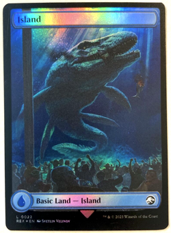 mtg magic island FOIL jurassic park world extended borderless 0022 ENGLISH ile - Image 1