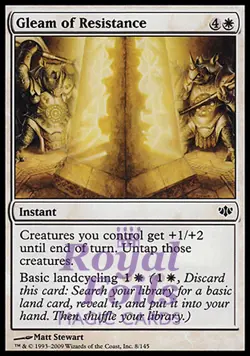 Gleam of Resistance 4x FOIL CON MTG Conflux Common MINT white - Image 1