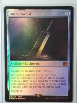 MTG Magic The Gathering FF - Buster Sword FOIL - Final Fantasy - 255 - Mythic - Image 2
