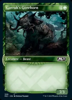 Garruk's Gorehorn (Showcase) - Near Mint MTG Magic 2021 Core Set - Image 1