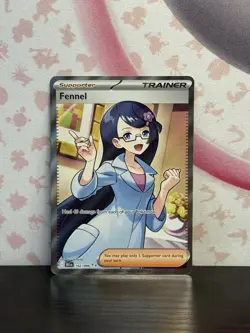 Pokemon TCG Fennel 162/086 Sv: Black Bolt Ultra Rare Full Art Nintendo 2025 NM - Image 1