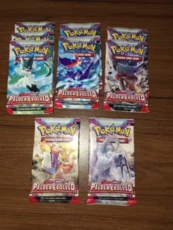 9X Pokemon Booster Packs: Scarlet & Violet Paldea Evolved New Sealed Pokemon Lot - Image 2
