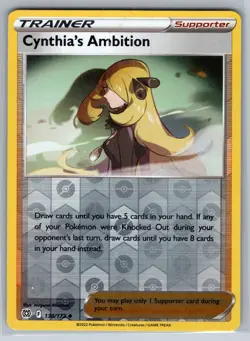 NM Cynthia's Ambition 138/172 Reverse Holo Brilliant Stars Pokemon 2022 - Image 1