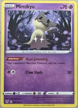 POKEMON TCG MIMIKYU 081/189 DARKNESS ABLAZE RARE NEAR MINT - Image 1