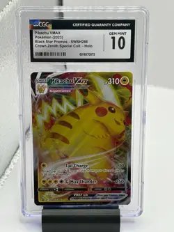 2023 Pokemon Pikachu VMAX Black Star Promo SWSH286 CGC 10 GEM MINT - Image 1
