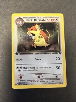 Pokemon Team Rocket 1st Edition Dark Raticate 51/82 - Image 1