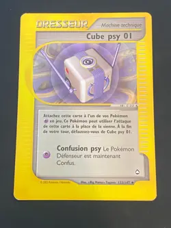 CARTE POKEMON CUBE PSY 01 132/147 FR PEU COMMUNE WIZARDS AQUAPOLIS - TBE - Image 1
