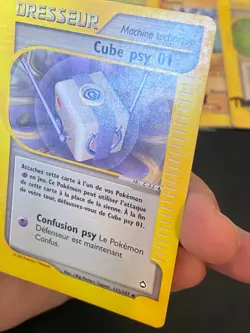 CARTE POKEMON CUBE PSY 01 132/147 FR PEU COMMUNE WIZARDS AQUAPOLIS - TBE - Image 3