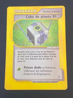 CARTE POKEMON CUBE DE PLANTE 01 124/147 FR PEU COMMUNE WIZARDS AQUAPOLIS - TBE - Image 1