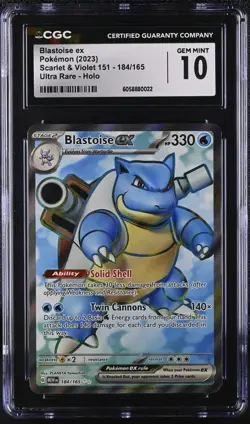 CGC 10 - Blastoise ex 184/165 Sv: Scarlet & Violet 151 Holo - Pokemon 🔥🔥 - Image 1