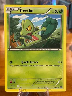 2014 Pokemon XY Primal Clash Treecko 6/160 Common Basic MP - Image 1