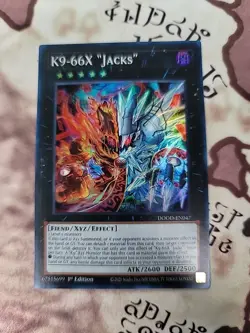 Yugioh K9 -66X "Jacks" DOOD-EN047 1st Edition Super Rare Yugioh Tcg - Image 1