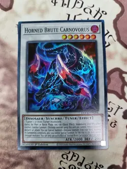 Horned Brute Carnovorus DOOD-EN098 1st Edition Super Rare Yugioh Tcg - Image 1