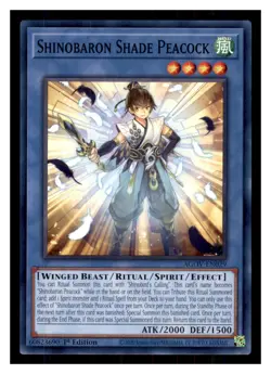 Yugioh Shinobaron Shade Peacock AGOV-EN029 1st Edition NM - Image 1