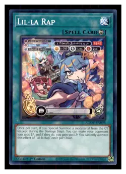 Yugioh Lil-la Rap AGOV-EN098 1st Edition NM - Image 1