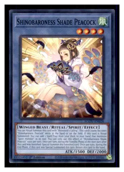 Yugioh Shinobaroness Shade Peacock AGOV-EN028 1st Edition NM - Image 1
