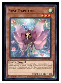 Yugioh Rose Papillon AGOV-EN093 1st Edition NM - Image 1