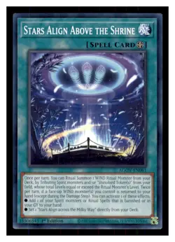 Yugioh Stars Align Above the Shrine AGOV-EN061 1st Edition NM - Image 1