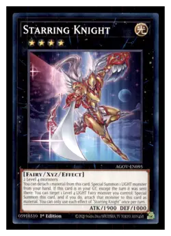 Yugioh Starring Knight AGOV-EN095 1st Edition NM - Image 1