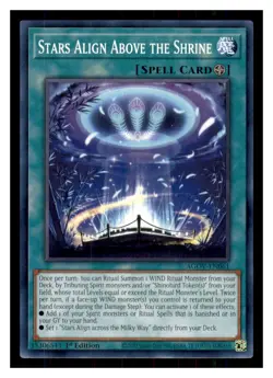 Yugioh Stars Align Above the Shrine AGOV-EN061 1st Edition NM - Image 1