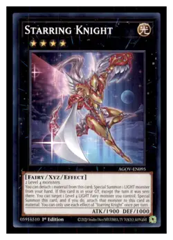 Yugioh Starring Knight AGOV-EN095 1st Edition NM - Image 1