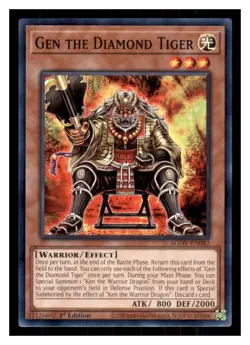 Yugioh Gen the Diamond Tiger AGOV-EN082 1st Edition NM - Image 1