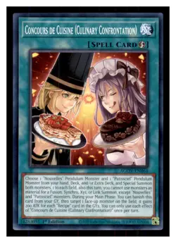 Yugioh Concours de Cuisine (Culinary Confrontation) AGOV-EN064 1st Edition NM - Image 1
