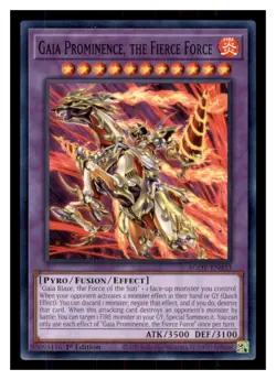 Yugioh Gaia Prominence, the Fierce Force AGOV-EN033 1st Edition NM - Image 1