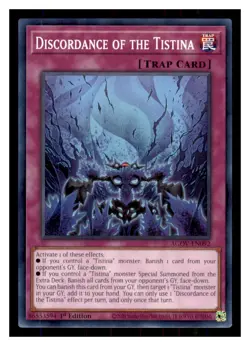 Yugioh Discordance of the Tistina AGOV-EN092 1st Edition NM - Image 1