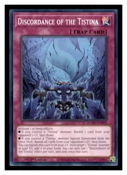 Yugioh Discordance of the Tistina AGOV-EN092 1st Edition NM - Image 1