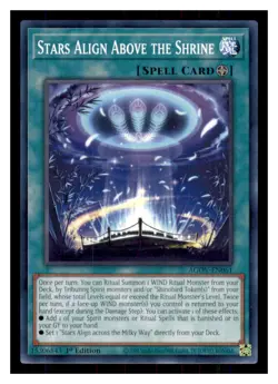 Yugioh Stars Align Above the Shrine AGOV-EN061 1st Edition NM - Image 1