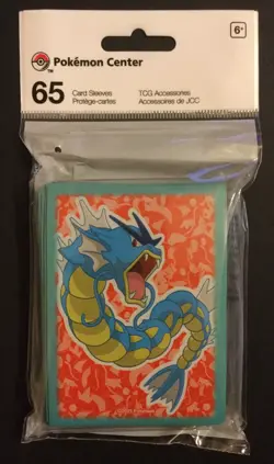 Gyarados Sleeves X 65 Holds Pokemon Cards Pokemon Centre Kanto 2021 NEW - Image 1