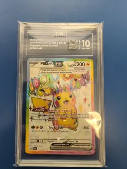 Pokemon TCG Surging Sparks Pikachu EX Full Art Card 219/191 Tag 10 Gem Mint - Image 1