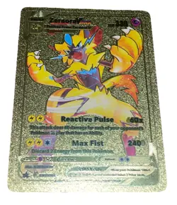 Pokemon Lot of 2 Charizard & Zeraora Cards Gold Foil Fan Art Cards Vmax - Image 2