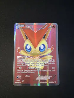 Pokemon TCG Victini Full Art Holo Card 98/101 BW Noble Victories - Image 1