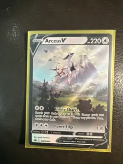 Pokemon TCG Arceus v SWSH204 Black Star Promo Card NM Condition - Image 1