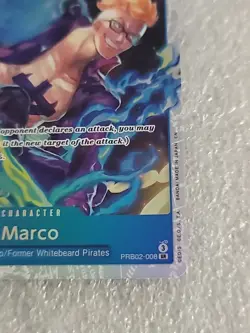 One Piece The Best Vol.2 Card Game Marco PRB02-008 SR English - Image 3