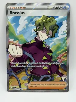 Pokemon TCG Brassius 135/131 2025 Prismatic Evolutions Ultra Rare Card - NM - Image 1