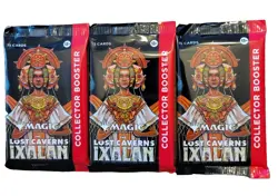 Three Magic the Gathering The Lost Caverns Of Ixalan Collector Booster pack mtg - Image 1