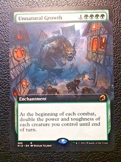 MTG, Unnatural Growth, Borderless (365/553) Innistrad Midnight Hunt Rare - Image 2