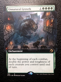 MTG, Unnatural Growth, Borderless (365/553) Innistrad Midnight Hunt Rare - Image 3