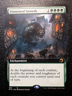 MTG, Unnatural Growth, Borderless (365/553) Innistrad Midnight Hunt Rare - Image 4