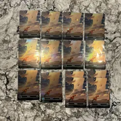 MTG EOE Plains 367 (Borderless) Galaxy Foil x3, 262 Foil x7, 262 x4. UNPLAYED! - Image 3