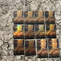 MTG EOE Plains 367 (Borderless) Galaxy Foil x3, 262 Foil x7, 262 x4. UNPLAYED! - Image 4